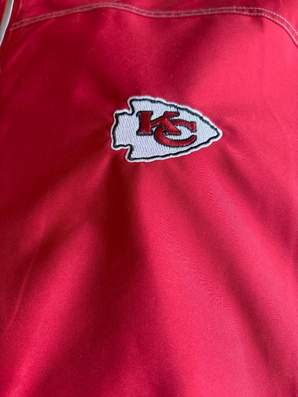 Kansas City Chiefs Cutter & Buck Red Half-Zip Pullover Jacket Mens Polyester Emb - Picture 5 of 12